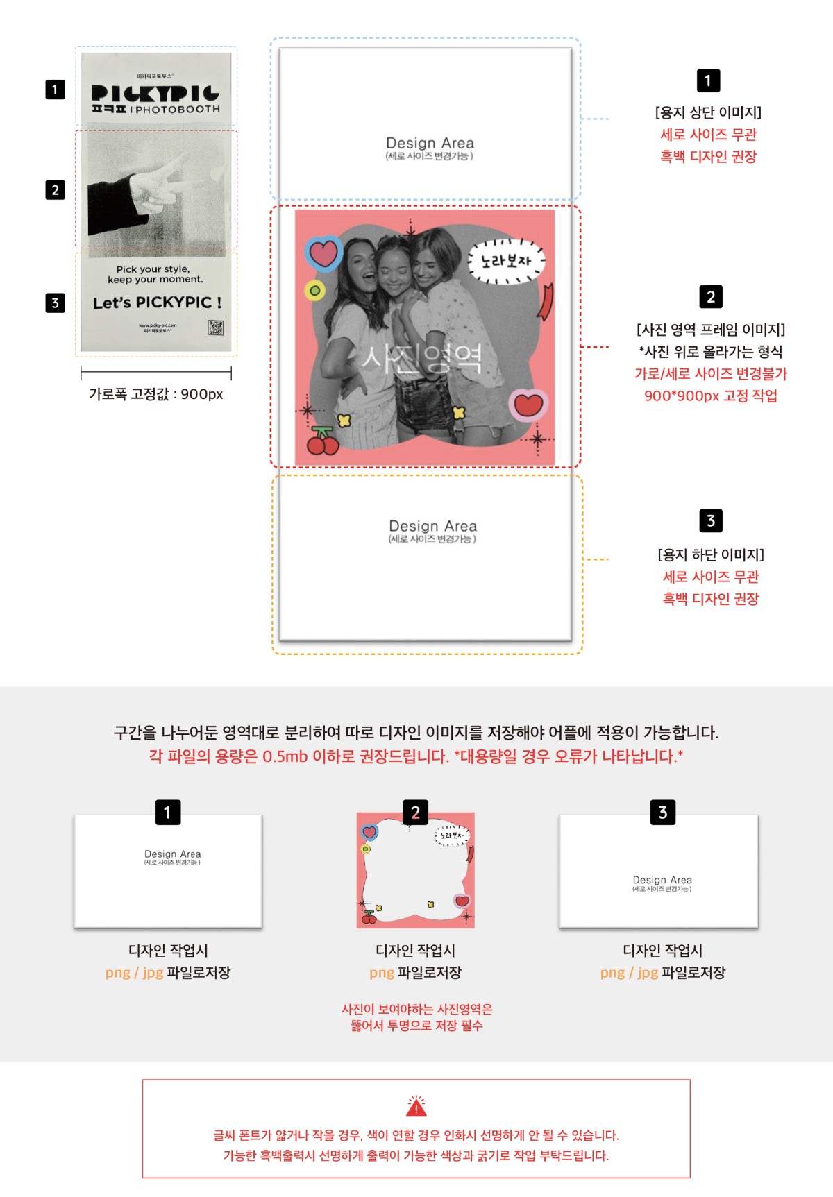 MODERN RETRO PICKY 템플릿 디자인 범위